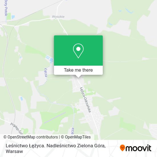 Leśnictwo Łężyca. Nadleśnictwo Zielona Góra map