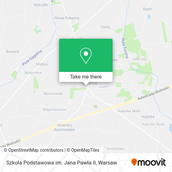 Szkoła Podstawowa im. Jana Pawła II map