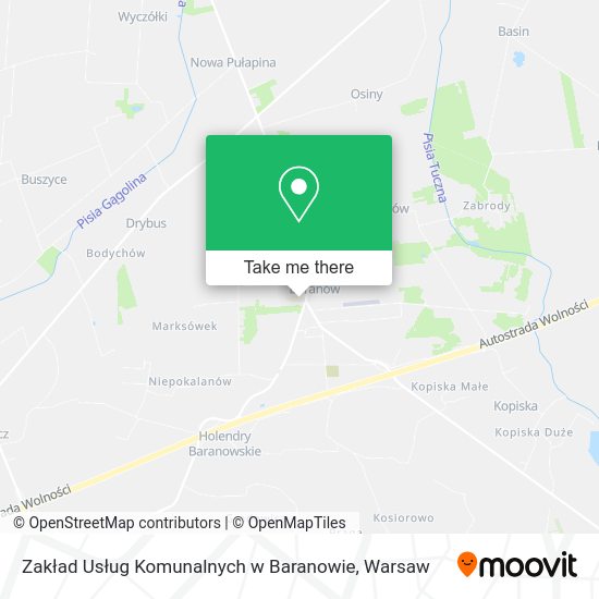 Zakład Usług Komunalnych w Baranowie map