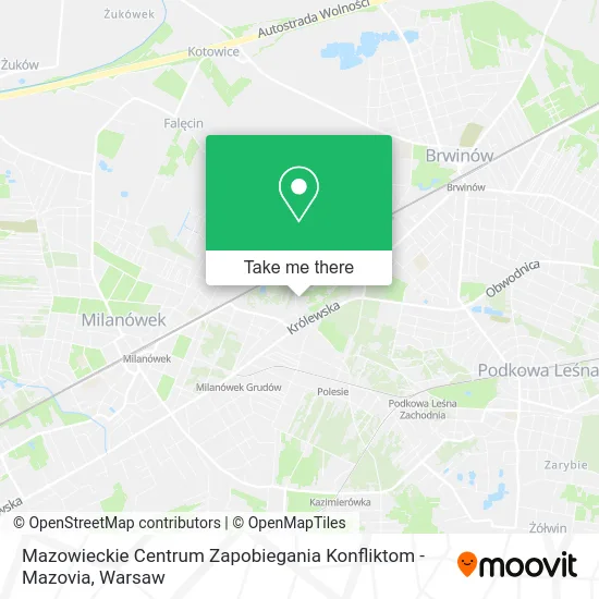 Карта Mazowieckie Centrum Zapobiegania Konfliktom - Mazovia