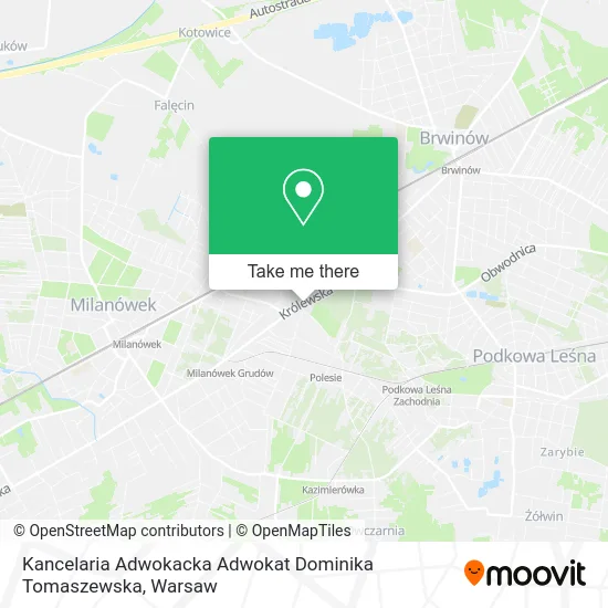 Карта Kancelaria Adwokacka Adwokat Dominika Tomaszewska