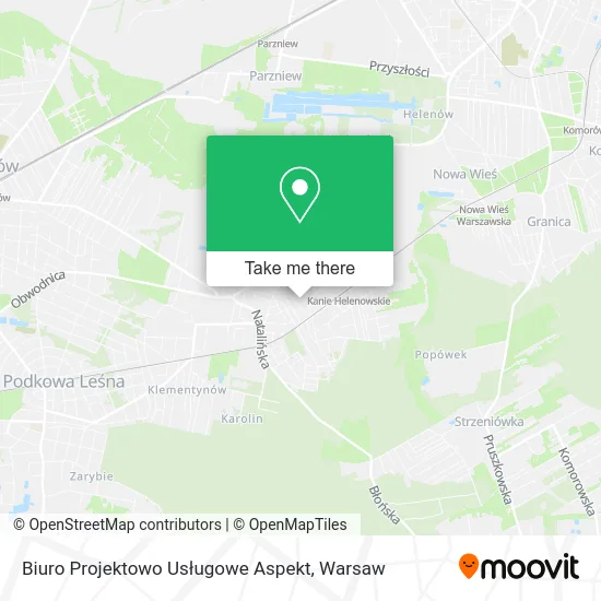 Карта Biuro Projektowo Usługowe Aspekt