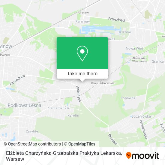 Elżbieta Charzyńska-Grzebalska Praktyka Lekarska map