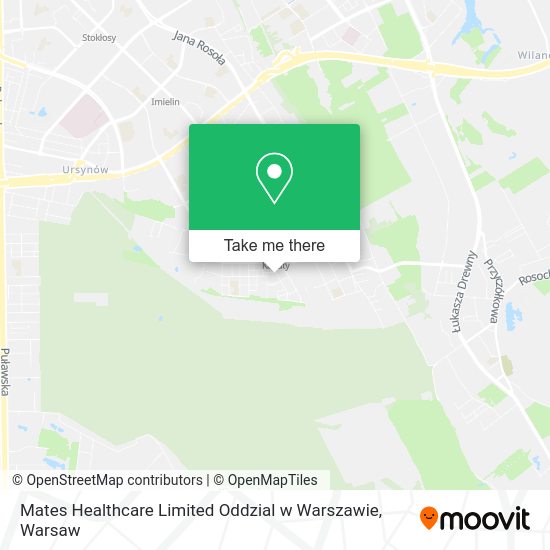 Mates Healthcare Limited Oddzial w Warszawie map