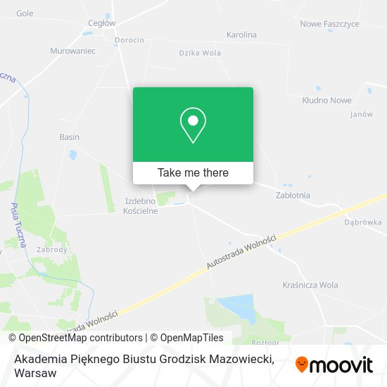 Akademia Pięknego Biustu Grodzisk Mazowiecki map