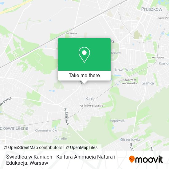 Świetlica w Kaniach - Kultura Animacja Natura i Edukacja map