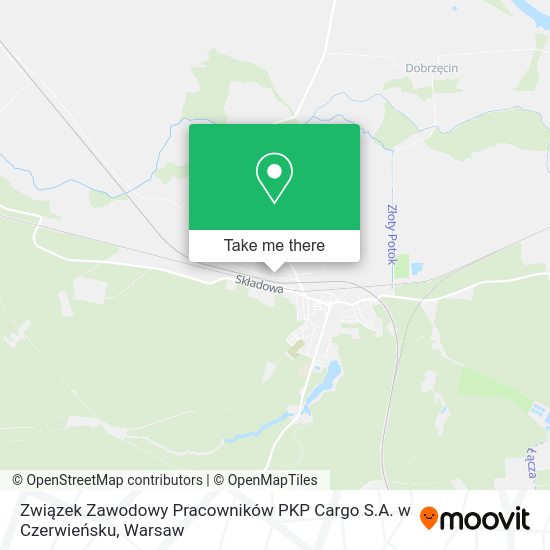 Związek Zawodowy Pracowników PKP Cargo S.A. w Czerwieńsku map