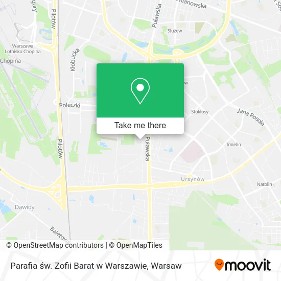 Parafia św. Zofii Barat w Warszawie map