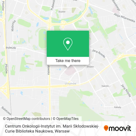 Centrum Onkologii-Instytut im. Marii Skłodowskiej-Curie Biblioteka Naukowa map