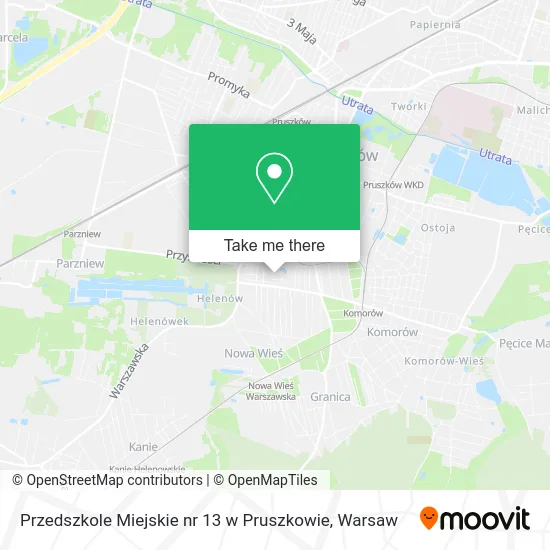 Карта Przedszkole Miejskie nr 13 w Pruszkowie