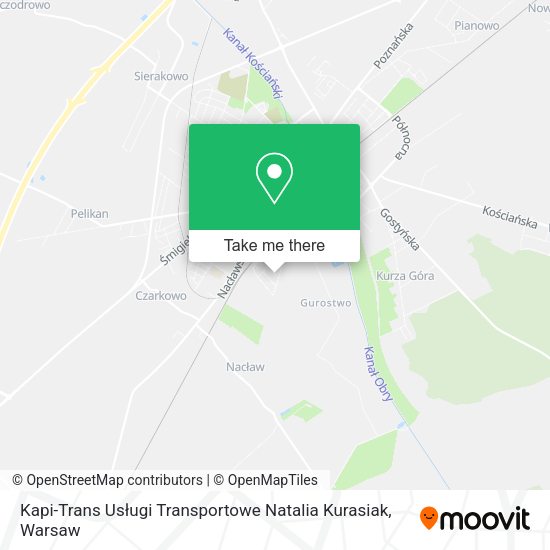 Карта Kapi-Trans Usługi Transportowe Natalia Kurasiak