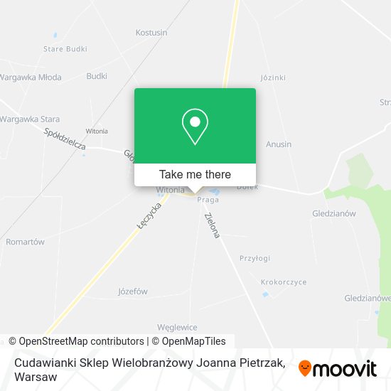 Cudawianki Sklep Wielobranżowy Joanna Pietrzak map