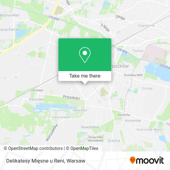 Карта Delikatesy Mięsne u Reni