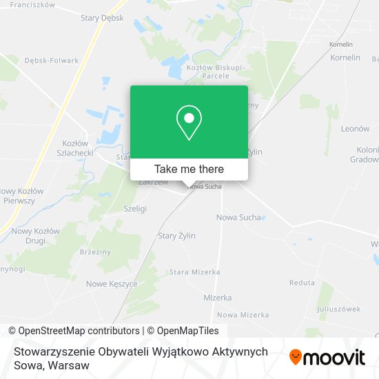 Stowarzyszenie Obywateli Wyjątkowo Aktywnych Sowa map