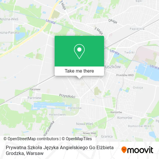Карта Prywatna Szkoła Języka Angielskiego Go Elżbieta Grodzka