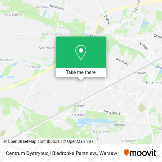 Карта Centrum Dystrybucji Biedronka Parzniew.