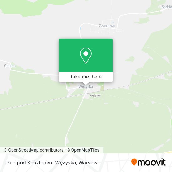 Pub pod Kasztanem Wężyska map