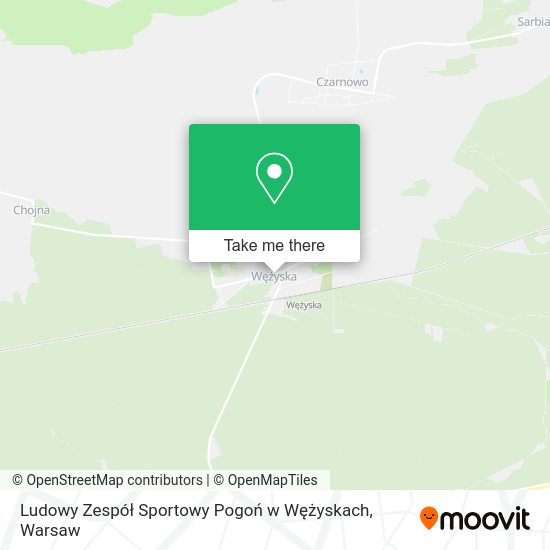 Ludowy Zespół Sportowy Pogoń w Wężyskach map