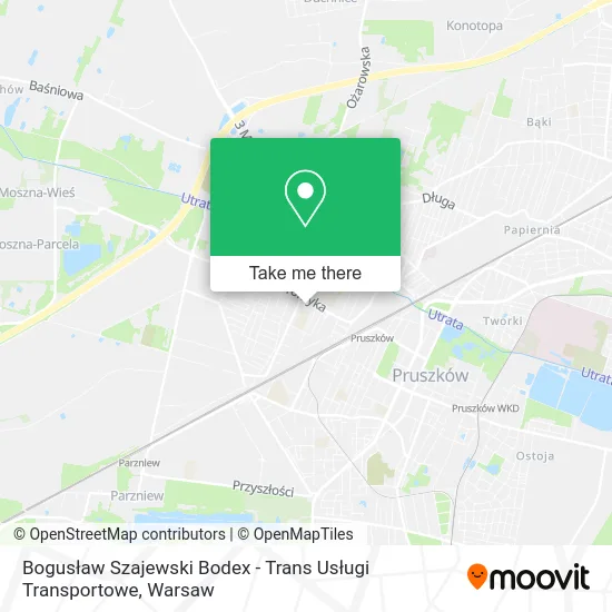 Карта Bogusław Szajewski Bodex - Trans Usługi Transportowe