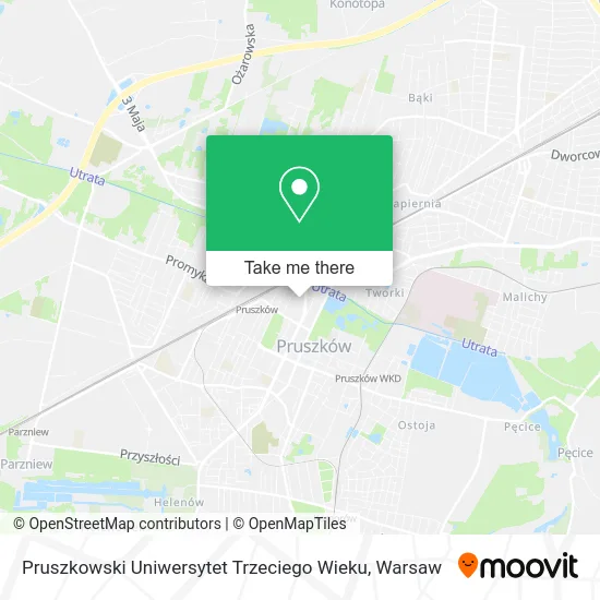 Карта Pruszkowski Uniwersytet Trzeciego Wieku
