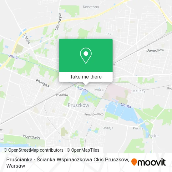 Карта Pruścianka - Ścianka Wspinaczkowa Ckis Pruszków