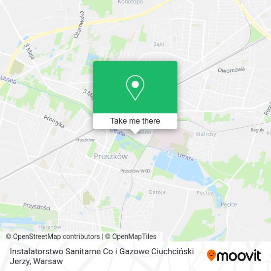 Instalatorstwo Sanitarne Co i Gazowe Ciuchciński Jerzy map