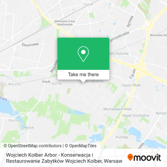 Карта Wojciech Kolber Arbor - Konserwacja i Restaurowanie Zabytków Wojciech Kolber