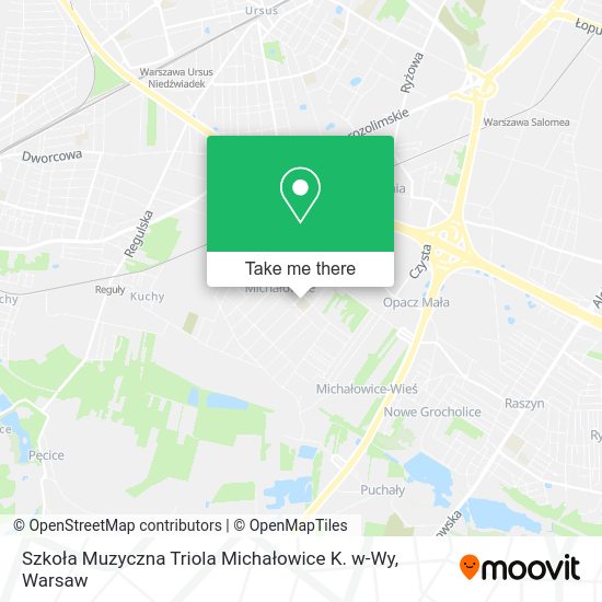 Карта Szkoła Muzyczna Triola Michałowice K. w-Wy