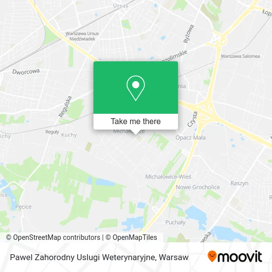 Карта Pawel Zahorodny Uslugi Weterynaryjne