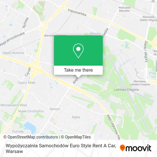 Wypożyczalnia Samochodów Euro Style Rent A Car map