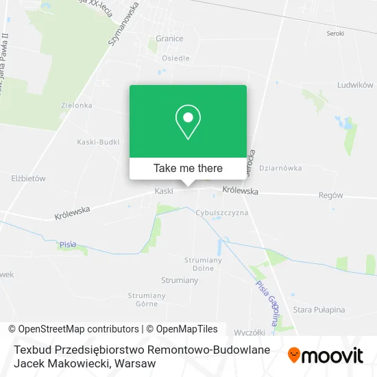 Texbud Przedsiębiorstwo Remontowo-Budowlane Jacek Makowiecki map
