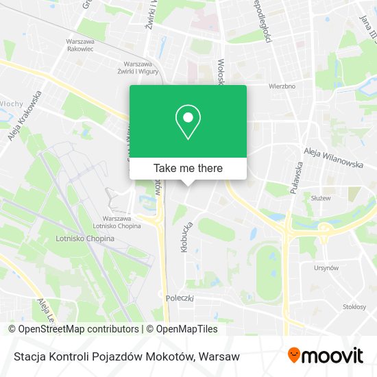 Stacja Kontroli Pojazdów Mokotów map