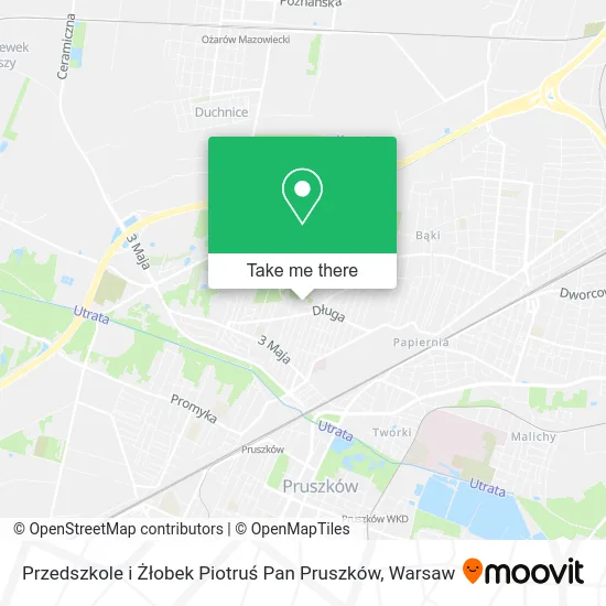 Карта Przedszkole i Żłobek Piotruś Pan Pruszków