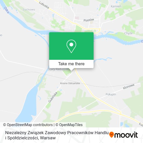 Niezależny Związek Zawodowy Pracowników Handlu i Spółdzielczości map