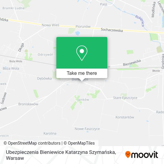 Ubezpieczenia Bieniewice Katarzyna Szymańska map