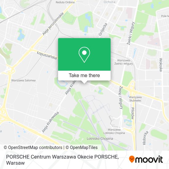 PORSCHE Centrum Warszawa Okecie PORSCHE map