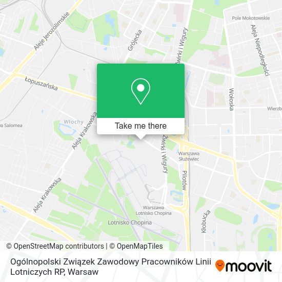 Ogólnopolski Związek Zawodowy Pracowników Linii Lotniczych RP map