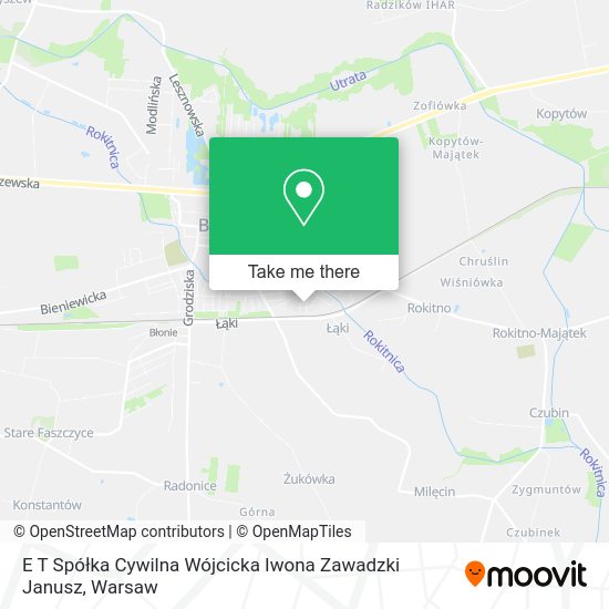 E T Spółka Cywilna Wójcicka Iwona Zawadzki Janusz map