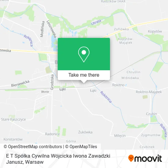 E T Spółka Cywilna Wójcicka Iwona Zawadzki Janusz map