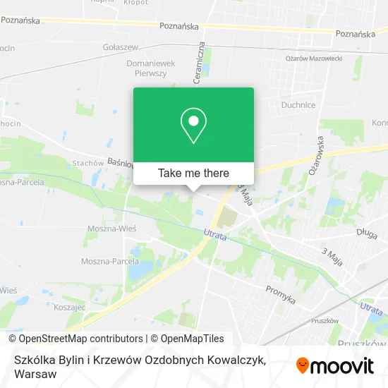 Szkólka Bylin i Krzewów Ozdobnych Kowalczyk map