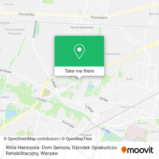 Карта Willa Harmonia- Dom Seniora, Ośrodek Opiekuńczo Rehabilitacyjny