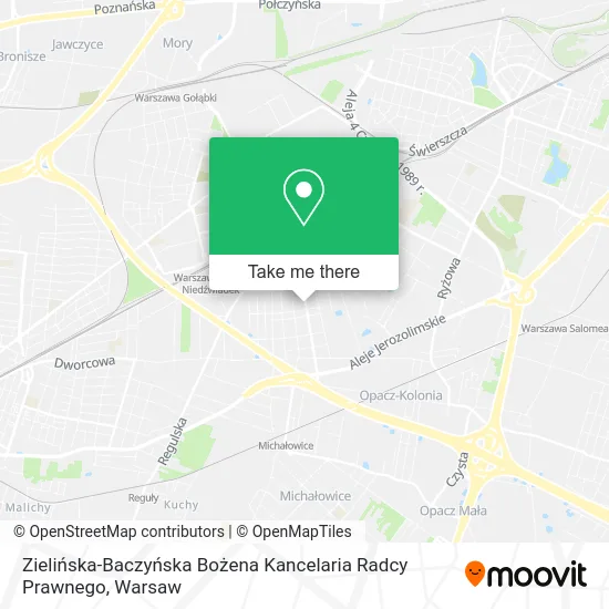 Карта Zielińska-Baczyńska Bożena Kancelaria Radcy Prawnego