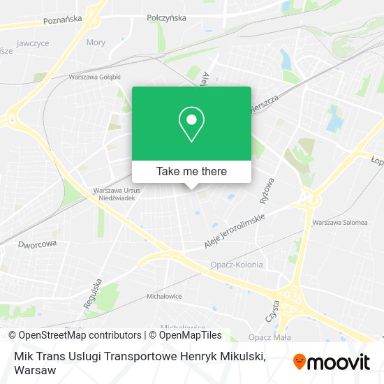 Карта Mik Trans Uslugi Transportowe Henryk Mikulski