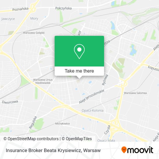 Insurance Broker Beata Krysiewicz map