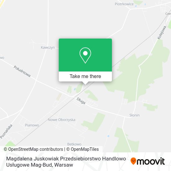 Magdalena Juskowiak Przedsiebiorstwo Handlowo Usługowe Mag-Bud map