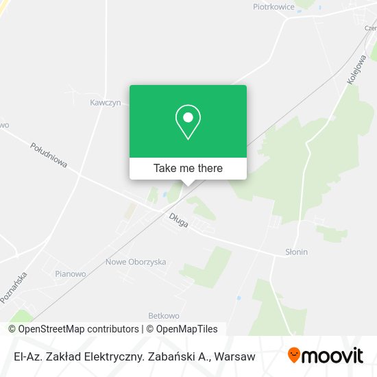 El-Az. Zakład Elektryczny. Zabański A. map