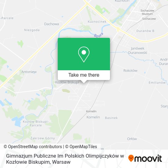 Gimnazjum Publiczne Im Polskich Olimpijczyków w Kozłowie Biskupim map