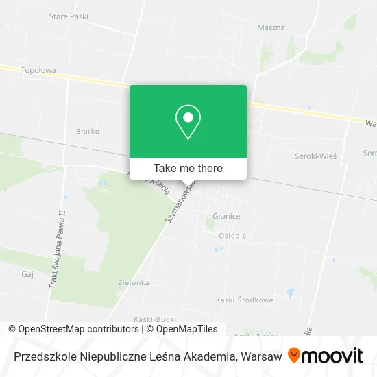 Przedszkole Niepubliczne Leśna Akademia map