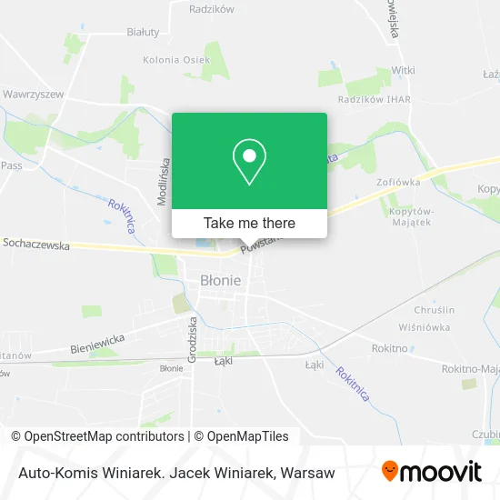 Карта Auto-Komis Winiarek. Jacek Winiarek