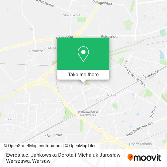 Карта Ewros s.c. Jankowska Dorota i Michaluk Jarosław Warszawa